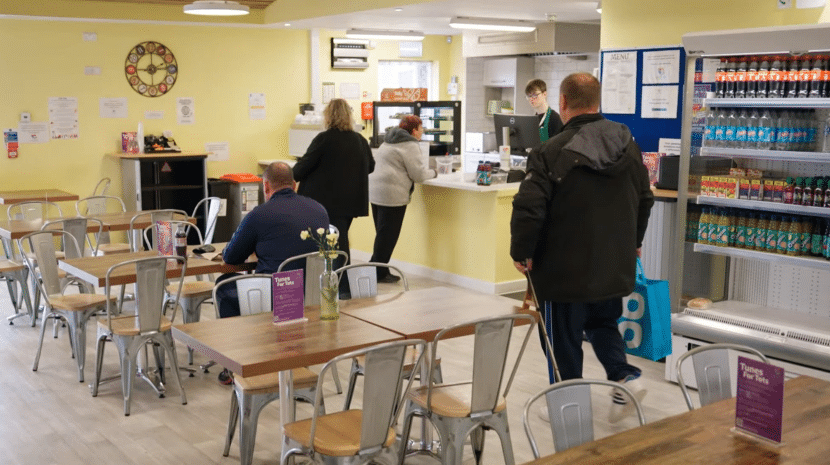 Image of the community cafe at the Letham Hub, Perth